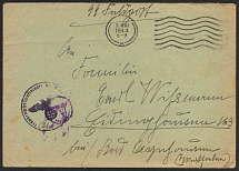 1944 Germany, Third Reich Censored SS field mail cover
