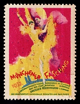 1937 'Carnival in Munich', Third Reich Propaganda, Cinderella, Nazi Germany (Perforated, MNH)