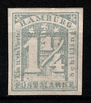 1864 1.25s Hamburg, German States, Germany (Mi. 8 c, Sc. 9 d, Signed, CV $90)