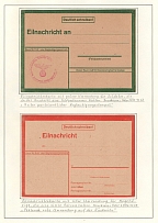 1943 Third Reich, Germany, Express Message Soldiers Cards on Exhebition Sheet