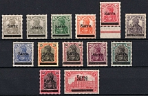 1920 Saar, Germany (Mi. 1 - 2, 4 - 9, 13 - 17, Signed, CV $410)