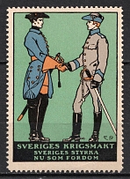 1914 Sweden, Helsingborg, Scanian Hussar Regiment Personnel Library, 'Military Power of Sweden, Power of Sweden is Now as Before', World War I Military Propaganda (MNH)