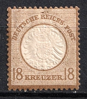 1872 18kr German Empire, Large Breast Plate, Germany (Mi. 28, CV $70)