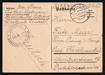 1944 (1 Feb) Germany, Internment Lager Post Liebenau, DP Camp, Displaced Persons Camp, Сensorship Postcard from Wurtemberg to Praga