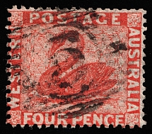 1861 4p West Australia (SG 40, Canceled, CV $270)