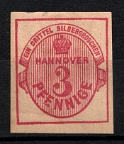 1859 3pf Hannover, German States, Germany (Mi. 13 b, Sc. 16 a, Signed, CV $220)