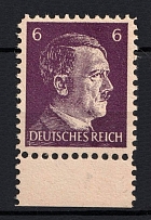 6pf Anti-German Propaganda, American Propaganda Forgery of Hitler Issue (Mi. 15, Margin, Signed, CV $60, MNH)