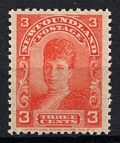 1897-1918 3c Newfoundland, Canada (SG 88, CV $45, MNH)