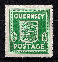 1941 0.5d Guernsey, German Occupation, Germany (Mi. 1 a, Blue Green Color, Signed, CV $70, MNH)