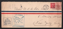 1929 (10 Feb) Canal Zone, Airmail cover from Cristobal to New York via Miami, 1st flight Canal Zone - USA