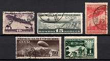 1931 Airship Constructing in USSR, Soviet Union, USSR, Russia (Zv. 274 - 278, Full Set, Perf. 12.25, Canceled)