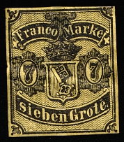 1860 7g Bremen, German States, Germany (Mi 3a, CV $360)