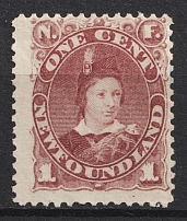 1896-98 1c Newfoundland, Canada (SG 63, CV $120)
