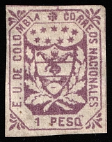 1864 1P Colombia, South America (Mi 26, CV $500)