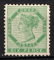 1862-69 6p Prince Edward Island, Canada (SG 17, CV $220)