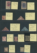 Worldwide Collections - HIGHLY VALUABLE GROUP OF WORLDWIDE STAMPS: 1841-1951, 33 items, including mint and used Classic singles from Albania to Sweden, all identified, complete sets of Greece, Ireland and Israel, three sets in …