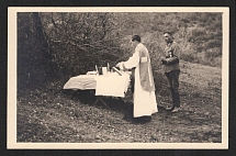 'Priest and Soldier', Propaganda Postcard, Third Reich WWII, Germany Propaganda, Germany