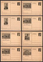 1942 Hitler, Third Reich, Germany, 8 Postal Cards
