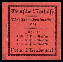 1925 Complete Booklet with stamps of Weimar Republic, Germany, Excellent Condition (Mi. MH 18.1, CV $2,000)