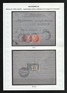 Luga Zemstvo 1902 (2 Oct) Combination cover of a letter sent from some village in the Luga district (St. Petersburg province) to the city of St. Petersburg (Certificate)