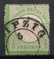 1872 1/3gr German Empire, Small Breast Plate, Germany (Mi. 2 a, Canceled, CV $70)