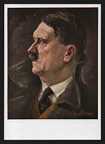 1939 'Adolf Hitler, Willy Exner', Propaganda Postcard, Third Reich Nazi Germany