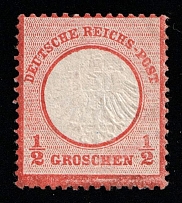 1872 1/2gr German Empire, Small Breast Plate, Germany (Mi. 3, Signed, CV $600)