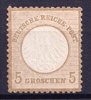 1872 5gr German Empire, Small Breast Plate, Germany (Mi. 6, Signed, CV $590)