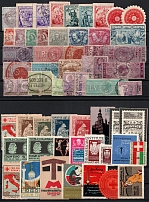 Great Britain, Germany, Europe, Stock of Cinderellas, Non-Postal Stamps, Labels, Advertising, Charity, Propaganda (#224A)