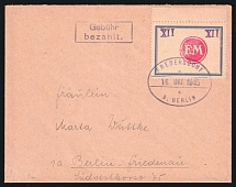 1945 (16 Oct) Fredersdorf (Berlin), Germany Local Post, Cover (Mi. SP 181, CV $200)