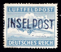1944 Island Leros, Reich Military Mail Fieldpost Feldpost `INSELPOST`, Germany (Mi. 11 B a IV, Certificate, CV $900)