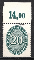 1927-33 20pf Weimar Republic, Germany, Official Stamps (Mi. 119 y P OR, CV $100)