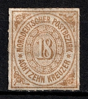 1868 18kr North German Confederation, German States, Germany (Mi. 11, CV $60)