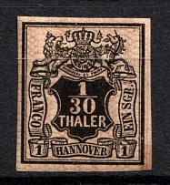 1856-57 1/30t Hannover, German States, Germany (Mi. 10 a, Sc. 12, Signed, CV $200)