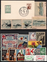 Ships, Navy, Germany, Europe, Stock of Cinderellas, Non-Postal Stamps, Labels, Advertising, Charity, Propaganda (#250A)
