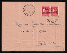 1940 (2 Aug) Dunkirk, German Occupation of France, Germany, Cover from and to Dunkirk franked with 50c (Mi. 2 I, Signed, CV $780)