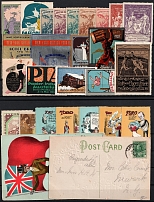 Germany, Europe & Overseas, Stock of Cinderellas, Non-Postal Stamps, Labels, Advertising, Charity, Propaganda (#230A)