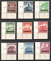1941 Luxembourg, German Occupation, Germany (Mi. 33 - 41, Corner Margins, Control Inscriptions, Full Set, MNH)