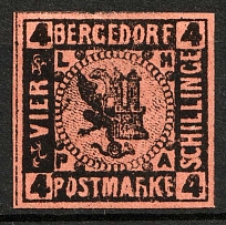 1861-67 4s Bergedorf, Germany (Mi. 5)