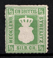 1864 1/3s Mecklenburg-Strelitz, German States, Germany (Mi. 2, Sc. 2, CV $130)
