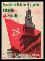 'Give Milan Back to the People Voting Socialist', Italian Socialist Party, Propaganda Mini Poster