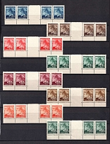 1939-42 Bohemia and Moravia, Germany, Gutter - Pairs (Margins, MNH)