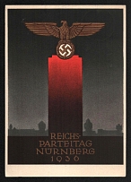 1936 'Nuremberg Reich Party Congress 1936, Propaganda Postcard, Third Reich Nazi Germany