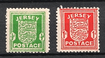 1941-42 Jersey, German Occupation, Germany (Mi. 1 x - 2 x, Full Set, CV $30)