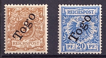 1897-99 Togo, German Colonies, Germany (Mi. 1, 4)