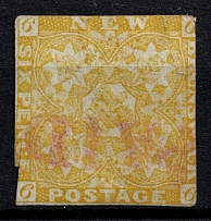 1851-60 6p New Brunswick, Canada (SG 3, Canceled, CV $1,170)