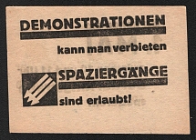 193? 'Demonstrations can be Banned', The Anti-Fascist Propaganda, 'Iron Front' Leaflet, Austria
