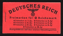 1941 Complete Booklet with stamps of Third Reich, Germany, Excellent Condition (Mi. MH 49.3, CV $650)