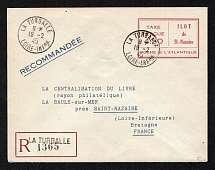 1945 (19 Feb) St. Nazaire, France, German Occupation of France, Recommended Registered Cover, Centralization of Books (Philatelic Section) from La Baule to Loire-Inferieure