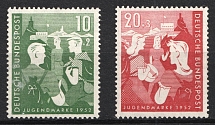 1952 German Federal Republic, Germany (Mi. 153 - 154, Full Set, CV $50, MNH)